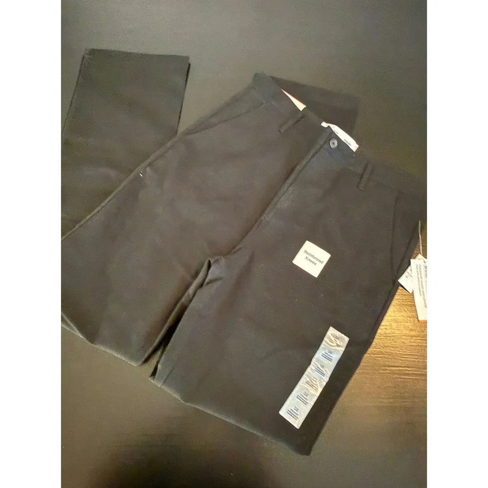 Old Navy Boys Straight Built-In Flex Chino Pants Black Size 16 NWT